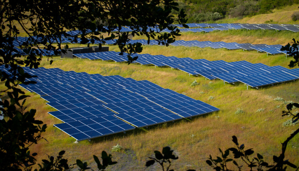 A solar energy farm.