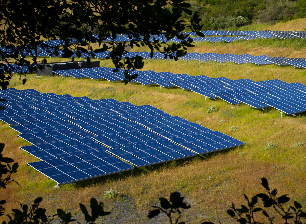 A solar energy farm.