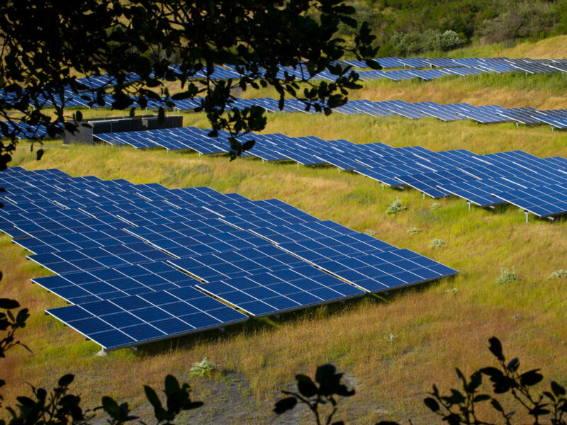 A solar energy farm.