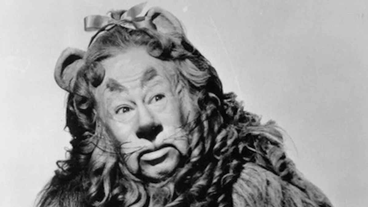 The Cowardly Lion from the 1939 film, The Wizard of Oz.