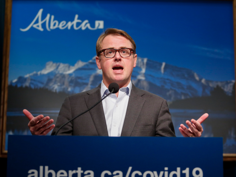 Then Alberta health minister Tyler Shandro in March 2020.