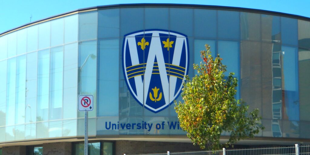 The outside of the University of WIndsor.