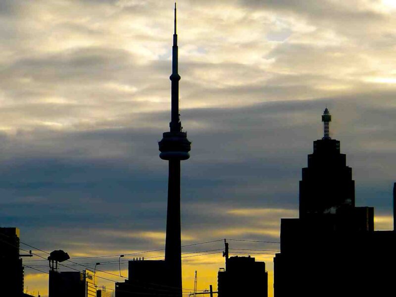 A silhouette of Toronto's skyline.