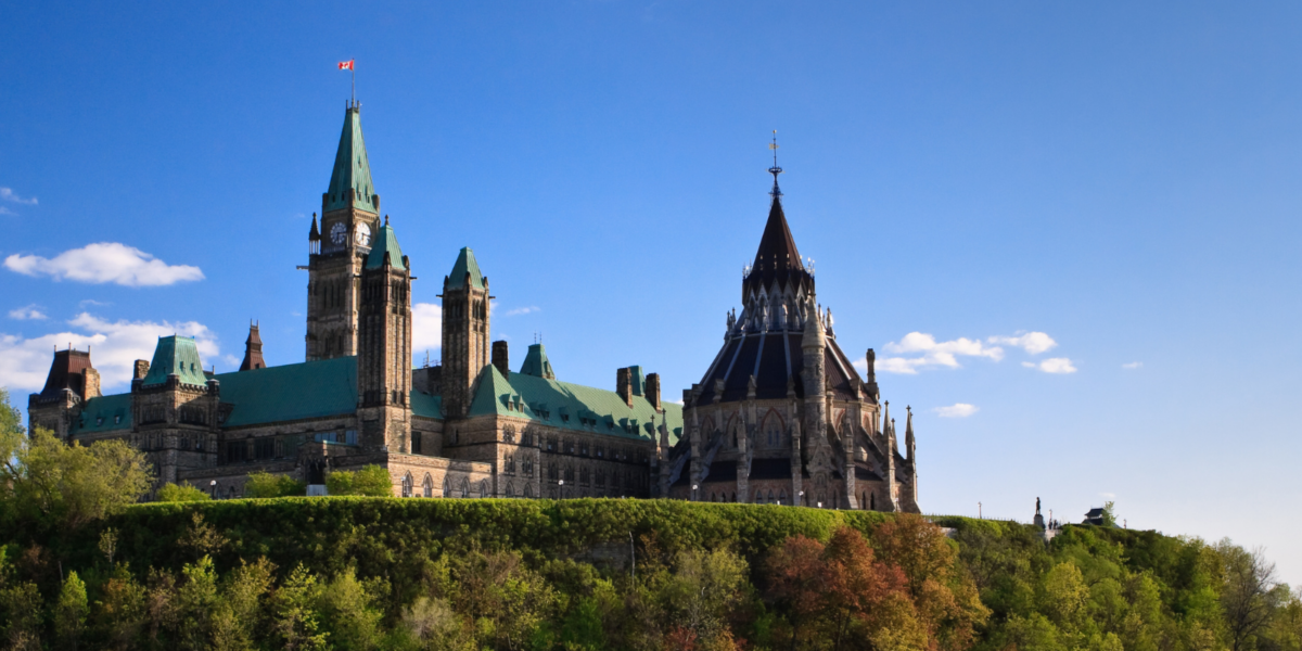 A photo of Canada's Parliament Hill.