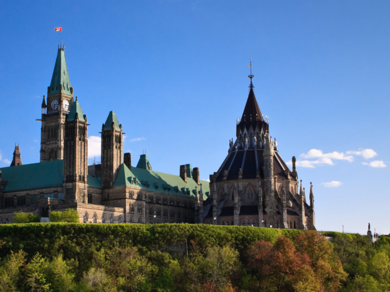 A photo of Canada's Parliament Hill.