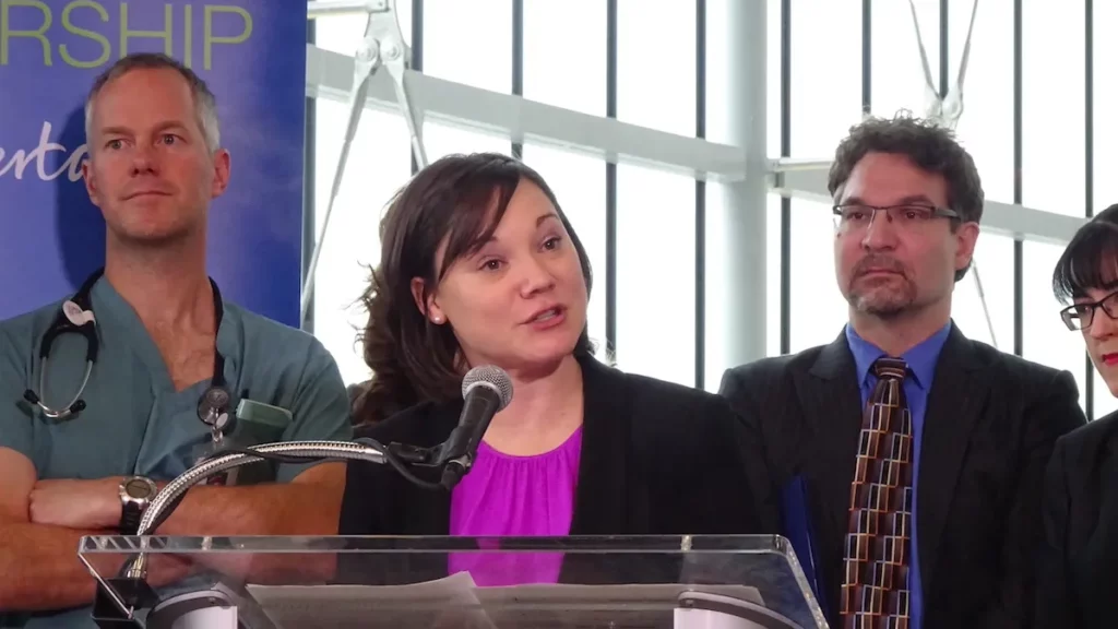 Shannon Phillips as Alberta environment minister announces part of the NDP’s climate leadership plan in November 2015.