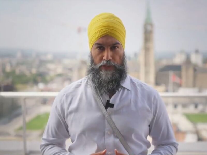 Jagmeet Singh announcing the end of the supply-confidence agreement with the Liberals.