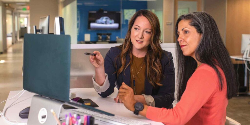 A stock image of women at work.