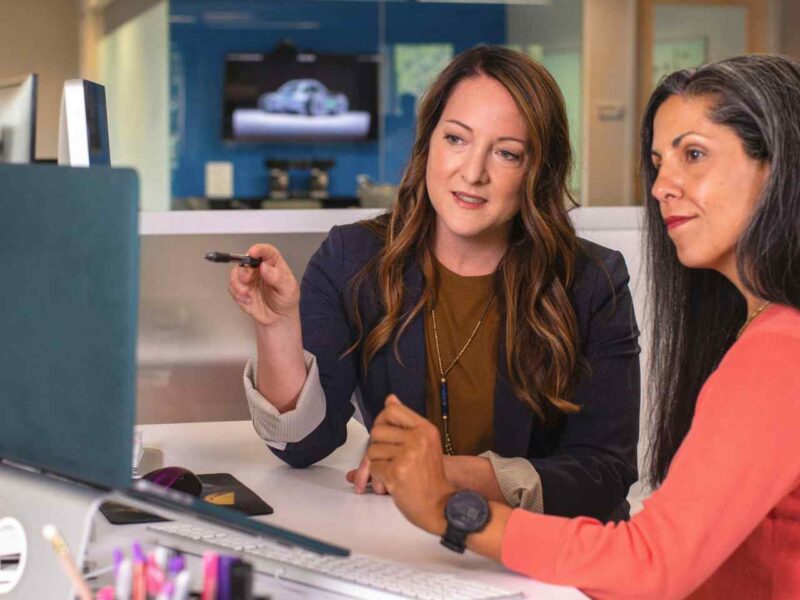 A stock image of women at work.