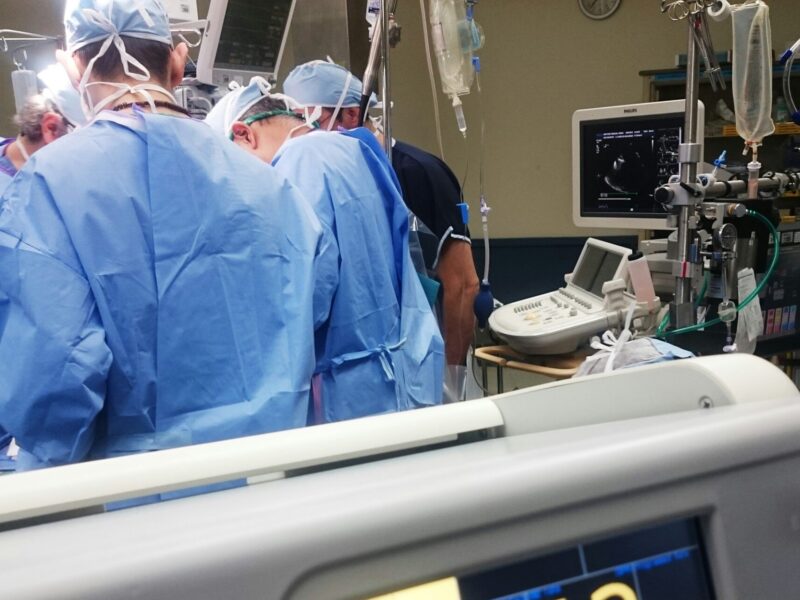 An image of health workers in an operation room. Spending on for-profit nursing has skyrocketed a new report reveals.