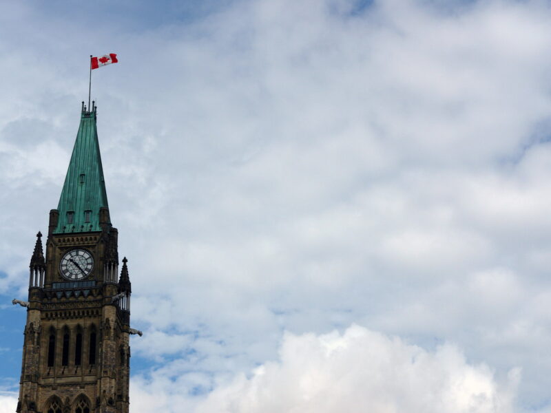 The Peace Tower on Parliament Hill.