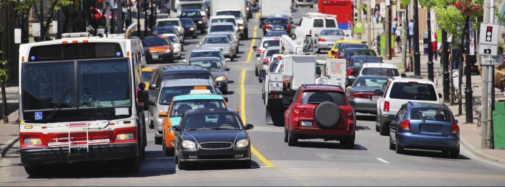 Traffic congestion in Toronto.