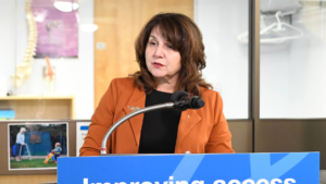 Health Minister Adriana LaGrange in Hinton on Oct. 3.