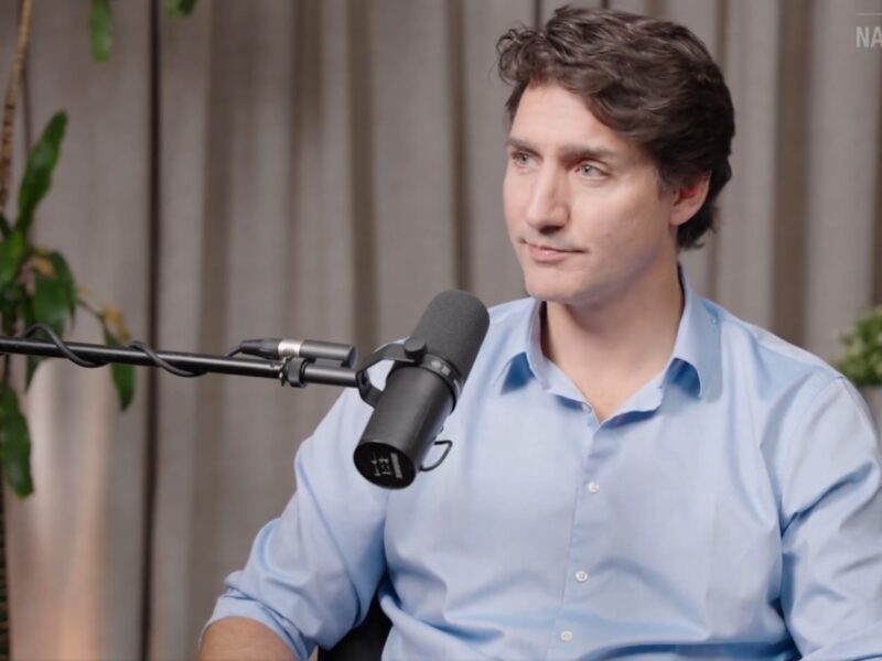 Prime Minister Jusitn Trudeau appearing on Nate Erskine-Smith's Uncommons podcast.