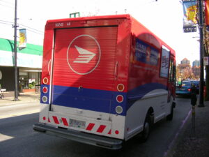 A Canada Post truck.