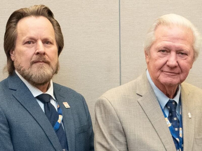 An image of the USW leaders from both Canada and the U.S. Workers from both countries are concerned about Trump's blanket tariff on goods imported from Canada.