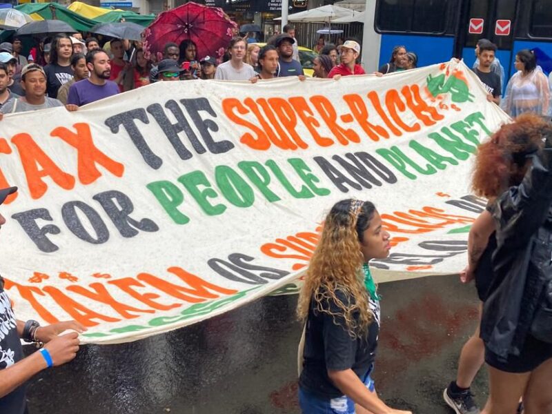 A demonstration during the G20 2024 summit in Brazil.