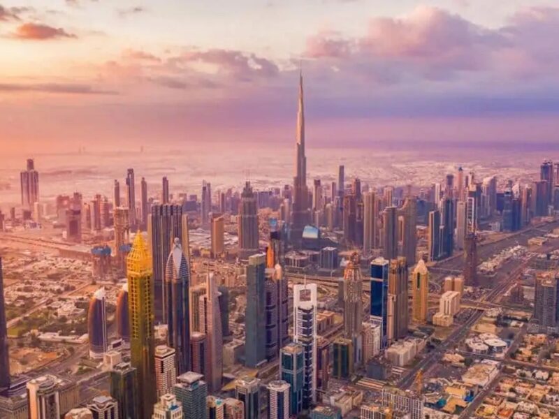 The skyline of Dubai.