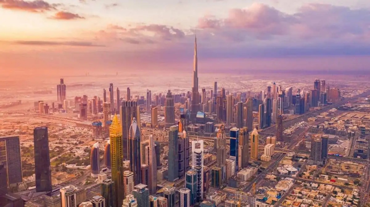 The skyline of Dubai.