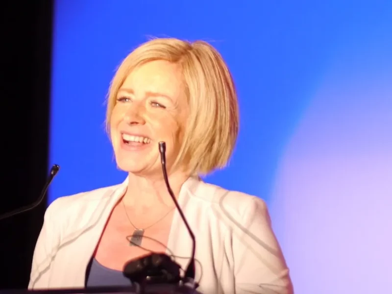 Rachel Notley the night she won the Alberta premiership in 2015.