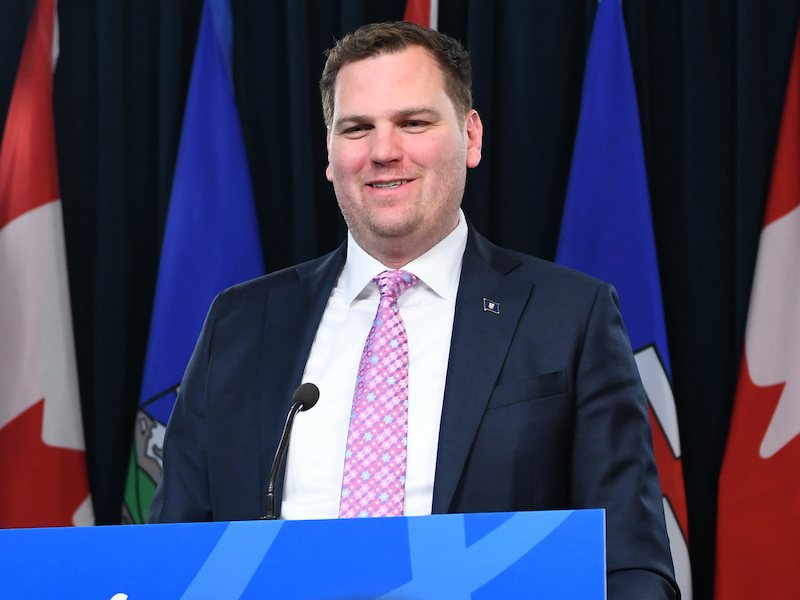 Alberta Government House Leader Joseph Schow during last week's press conference.