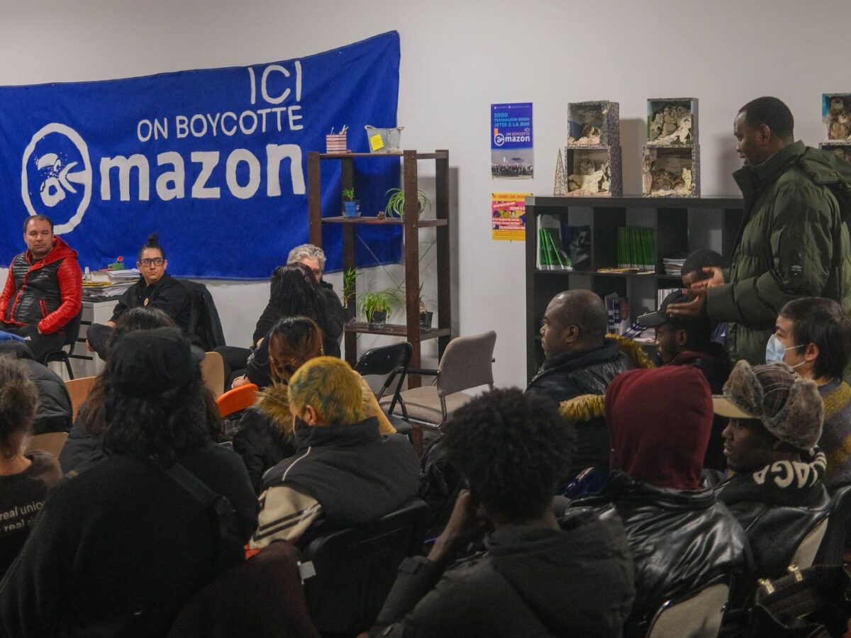 Workers want the Canadian Government to cut ties with Amazon