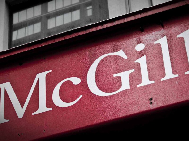 McGill University sign.