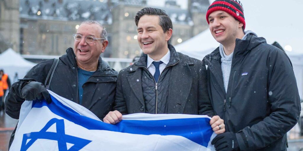 Poilievre at a pro-Israel rally on Parliament Hill on December 4, 2024.