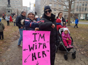 Abigail Slater (left) and pk mutch (right) at 2017 Women’s March.