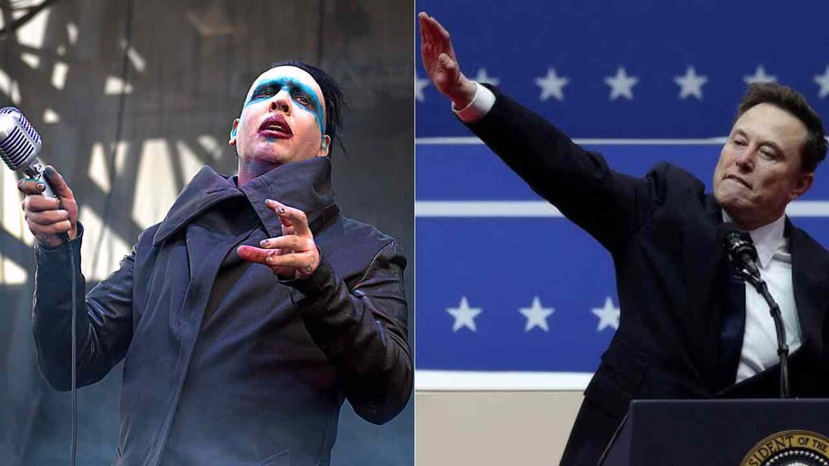 Marilyn Manson (left) and Elon Musk (right).