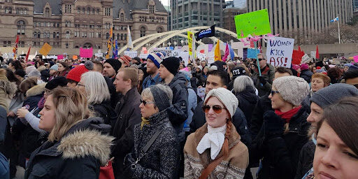 In January 2017, protesters (60 000+) gathered in Nathan Phillips Square, in support of the Women's March in Washington. Approximately 30 mirror events were organized across Canada, including Ottawa, Toronto, Montreal and Vancouver.