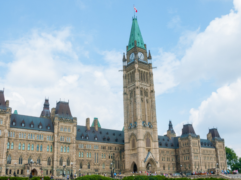 A photo of Canadian parliament