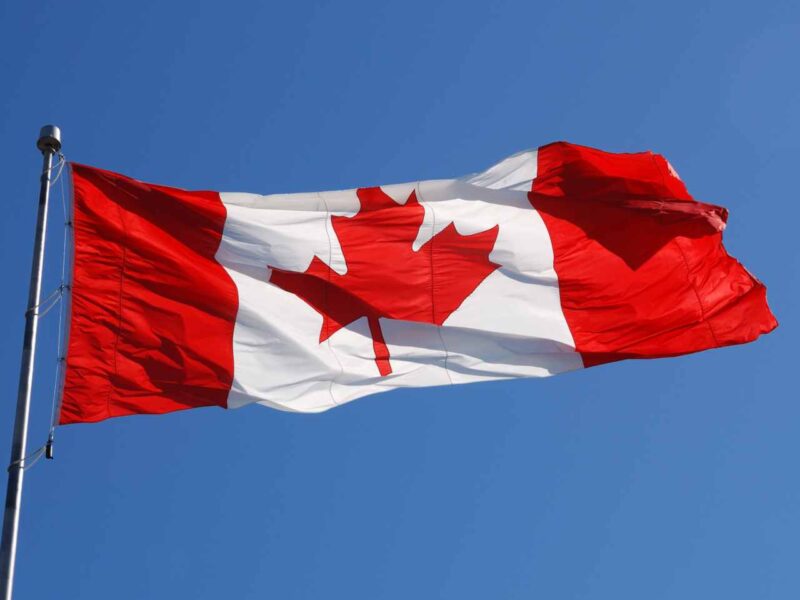 The Canadian flag.