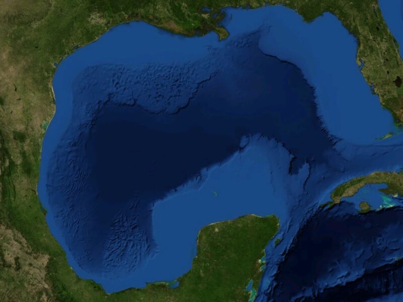 A visual rendering of the Gulf of Mexico.