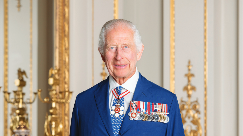 Charles III, King of Canada, as seen in his official Canadian portrait, and he’s got the gongs to prove it!