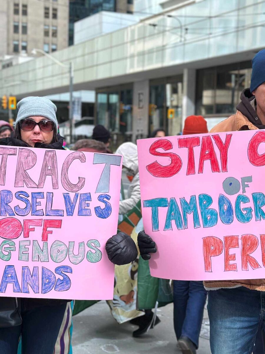 Activists denounce conflict minerals and green militarism at mining convention in Toronto