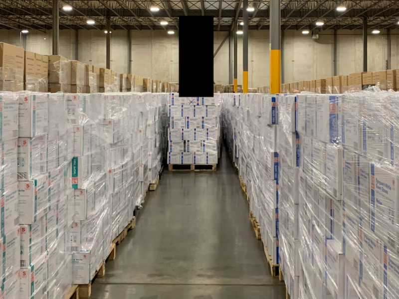 Pallets of boxes of Turkish ‘Tylenot’ and unused COVID masks squirrelled away in an Edmonton Warehouse while the meter runs to pay for storage.