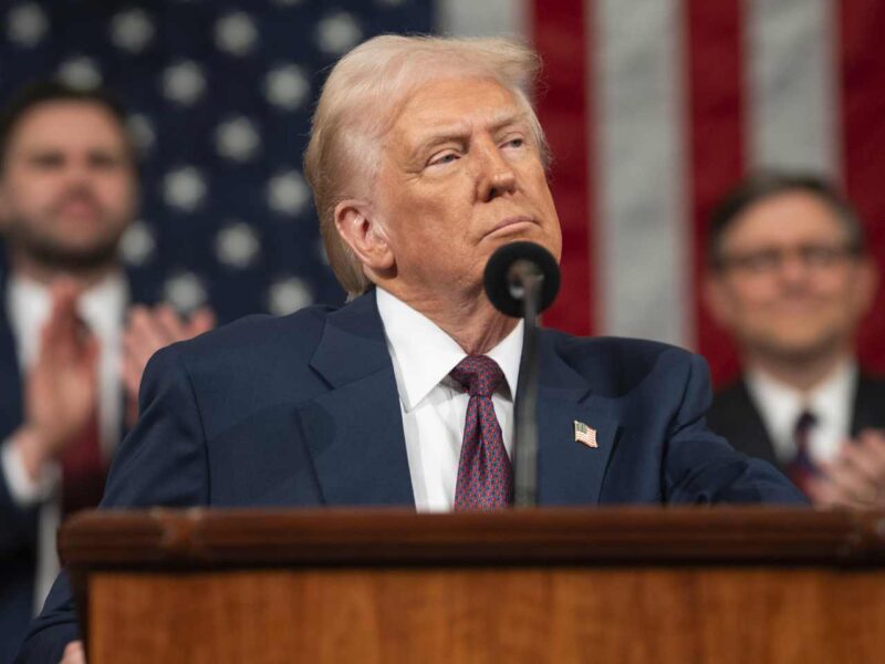 Donald Trump during his address to a joint session of Congress on March 4.