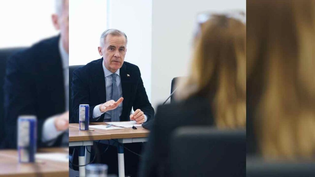 Mark Carney in a recent meeting with Ambassador Kirsten Hillman, Canada's ambassador to the US.