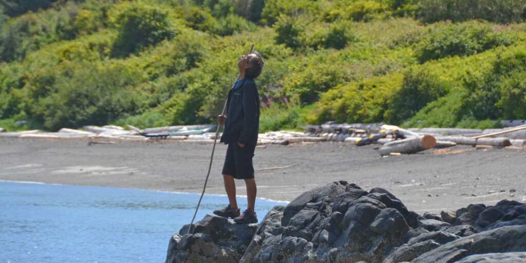 Chief Michael Maquinna at Yuquot.