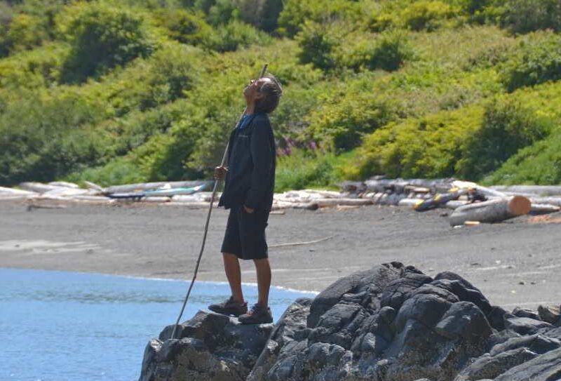 Chief Michael Maquinna at Yuquot.