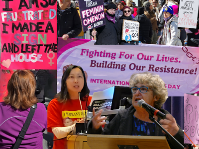 Calls for cross border feminist and labour solidarity at Toronto Women’s Day rally