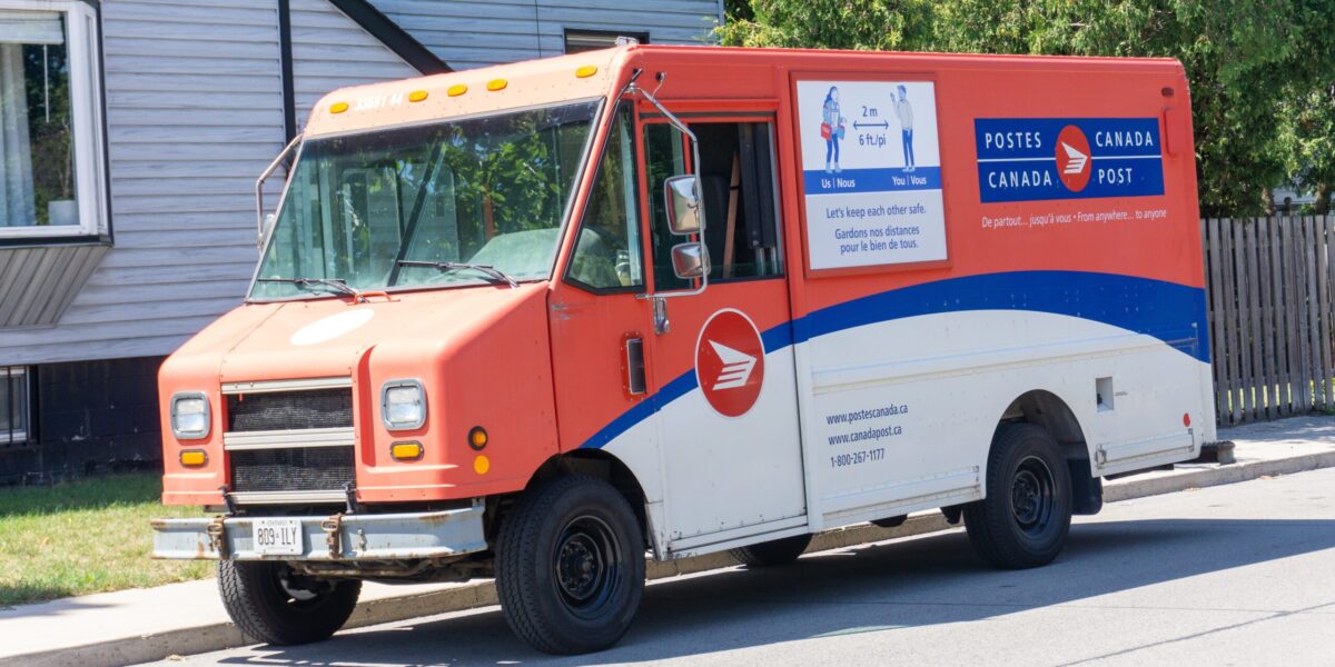 A Canada Post delivery truck.