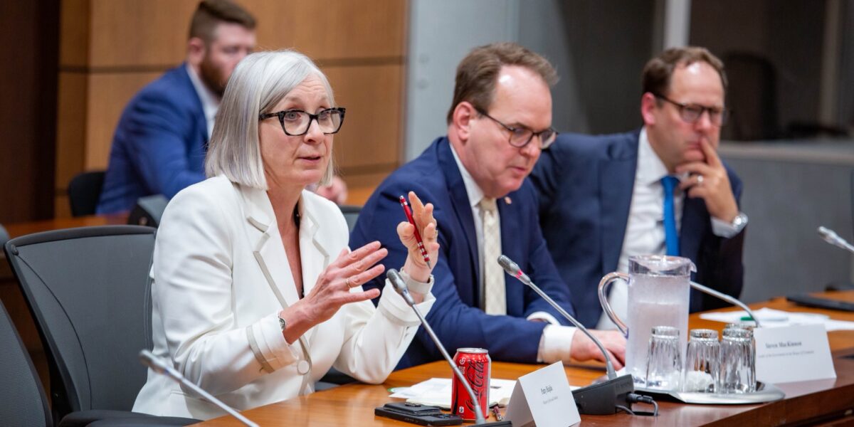 Minister of Jobs and Families Patty Hadju at a recent committee meeting.