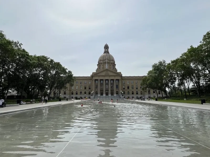 A quiet day at the Alberta Legislature.