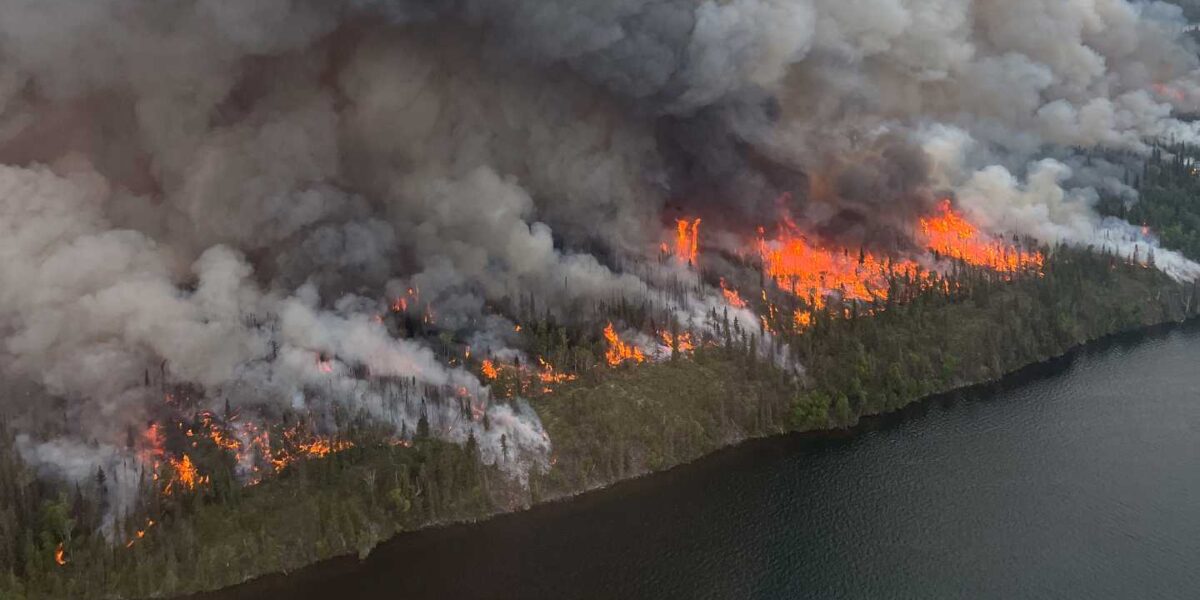 The Thunderhill Lake Complex fire near Flin Flon, Manitoba in June of 2025.