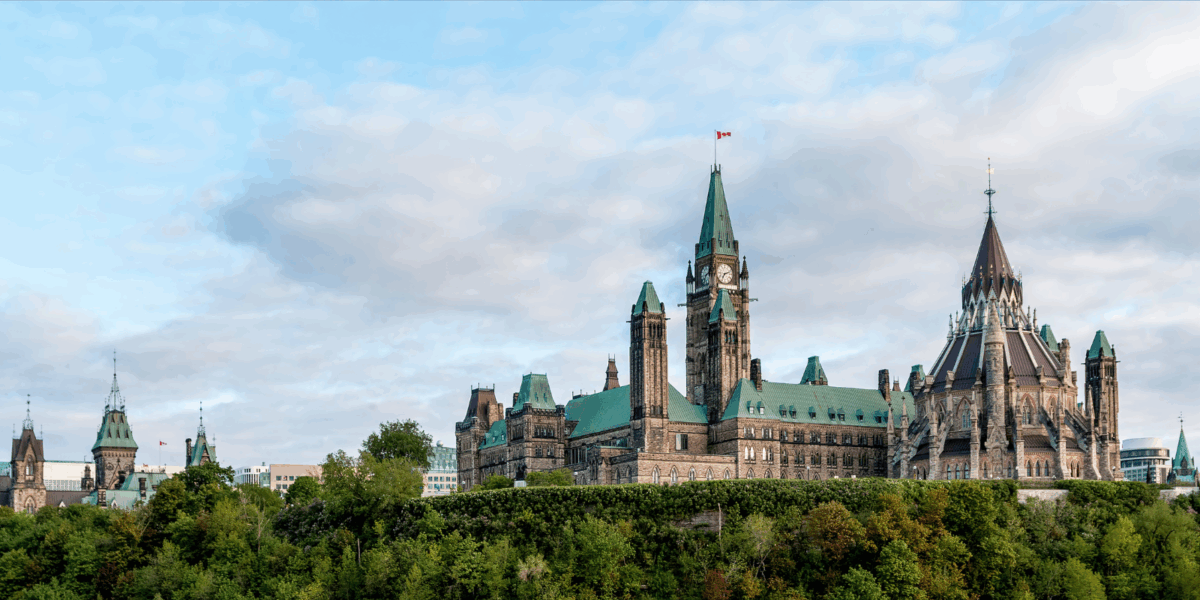 An image of Parliament Hill in Ottawa, Ontario.