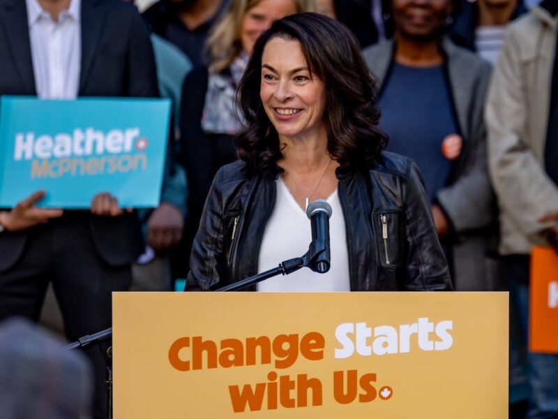 Heather McPherson announcing her entry into the 2026 NDP leadership campaign.