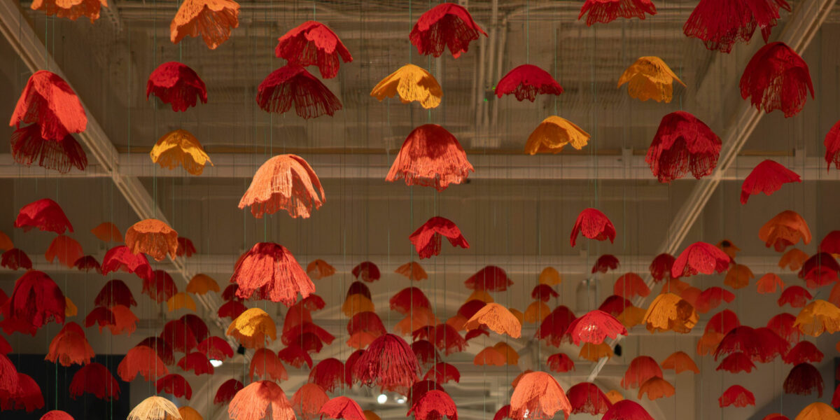 An art piece by Amanda McCavour, part of the Rewilding art exhibit at the Canadian Museum of Nature.