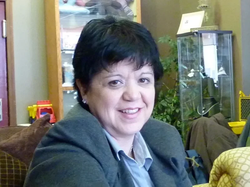 Sandra Azocar in 2011, when she was serving as a vice-president of AUPE.